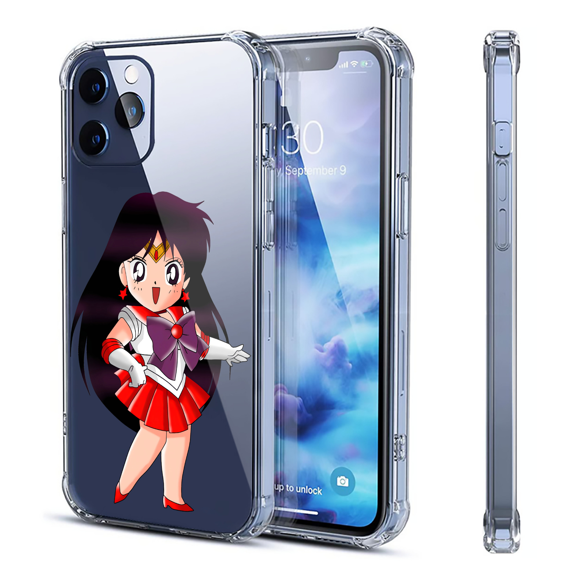 （画像用） 美少女戦士セーラームーン 火野レイ ひの レイ Sailor Moon Hino Rei （セーラーマーズ,Sailor Mars） 【iPhone 12シリーズ対応】透明スマホケース（クリアソフトケース）